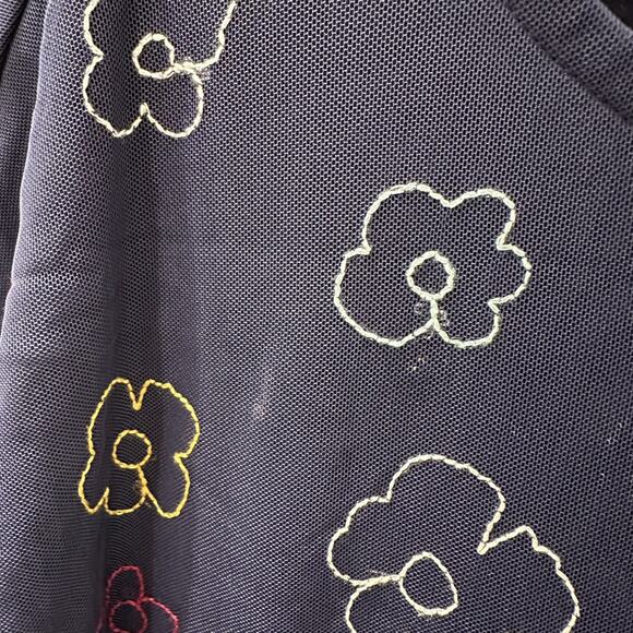 Hanna Andersson Navy Floral Embroidered Dress in Soft Tulle - Picture 4 of 8